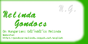 melinda gondocs business card